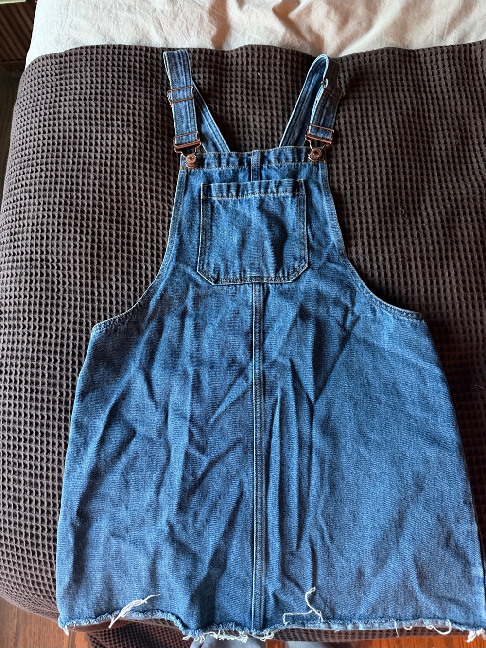 Forever 21 Blue Denim Overall Dress